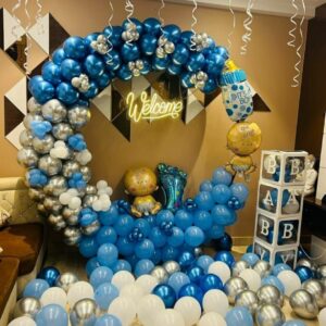 Blue Bliss Welcome Baby Boy Decoration