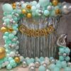 Sea Green And Golden Birthday Decor