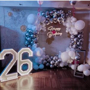 Silver And Blue Birthday Surprise