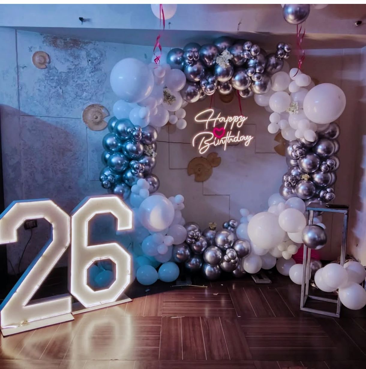 Silver And Blue Birthday Surprise