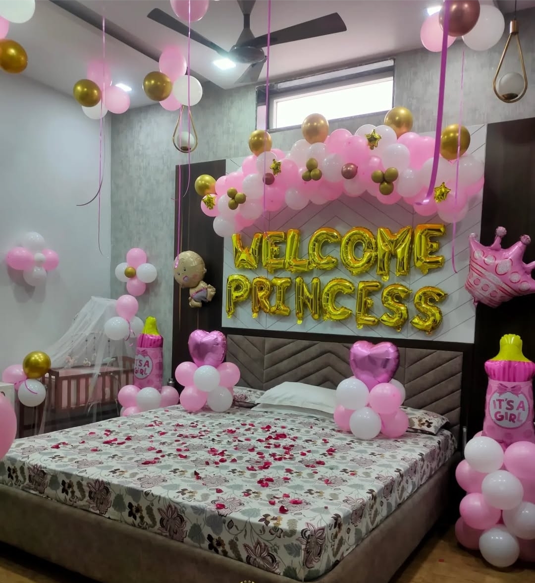 Welcome Baby Pink Decor