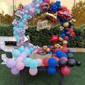 Car & Unicorn Mixed Ring Birthday Decor