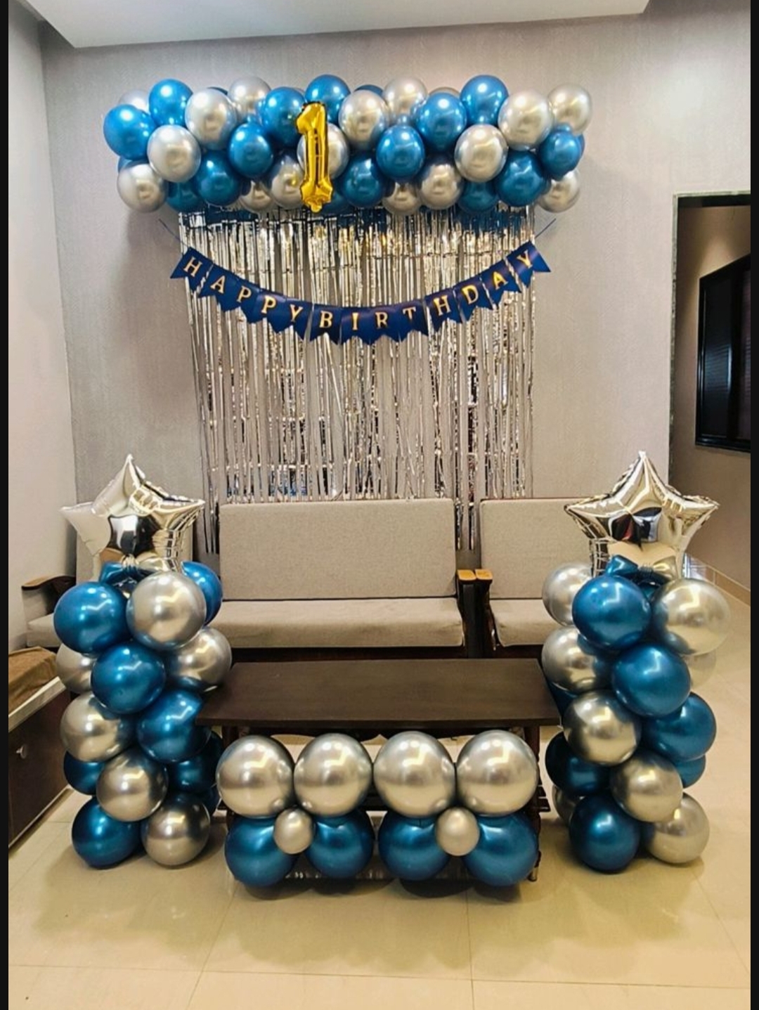 Blue & Silver Chrome Birthday Surprise