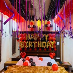 Red And Black Birthday Decor