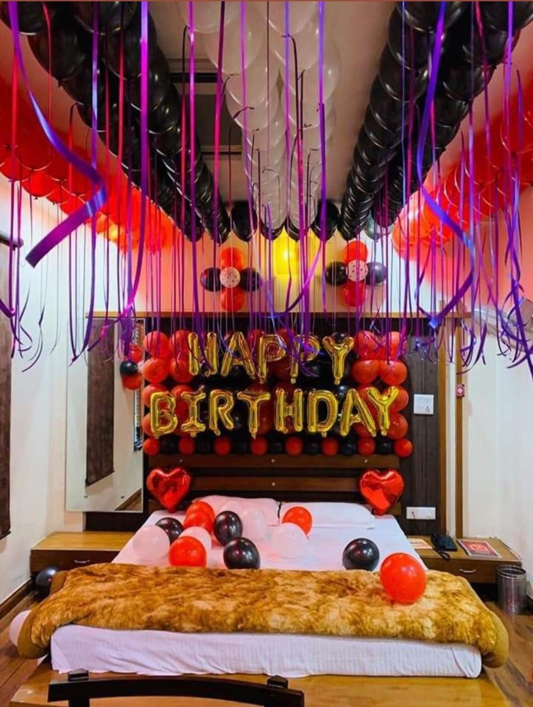 Red And Black Birthday Decor