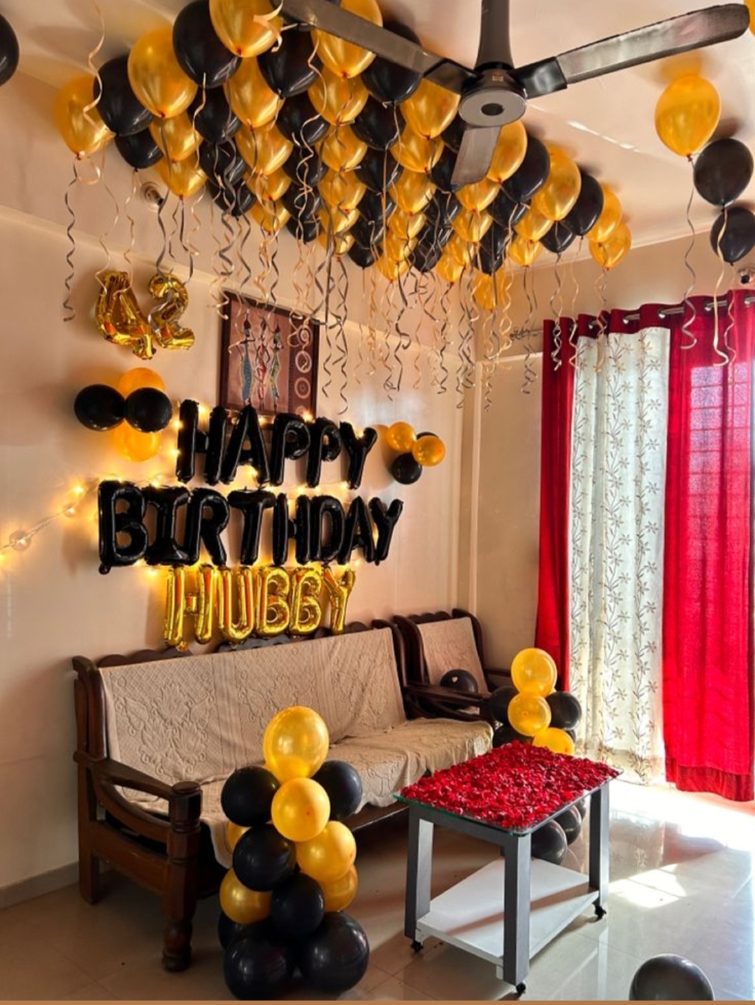 Golden And Black Birhtday Decor