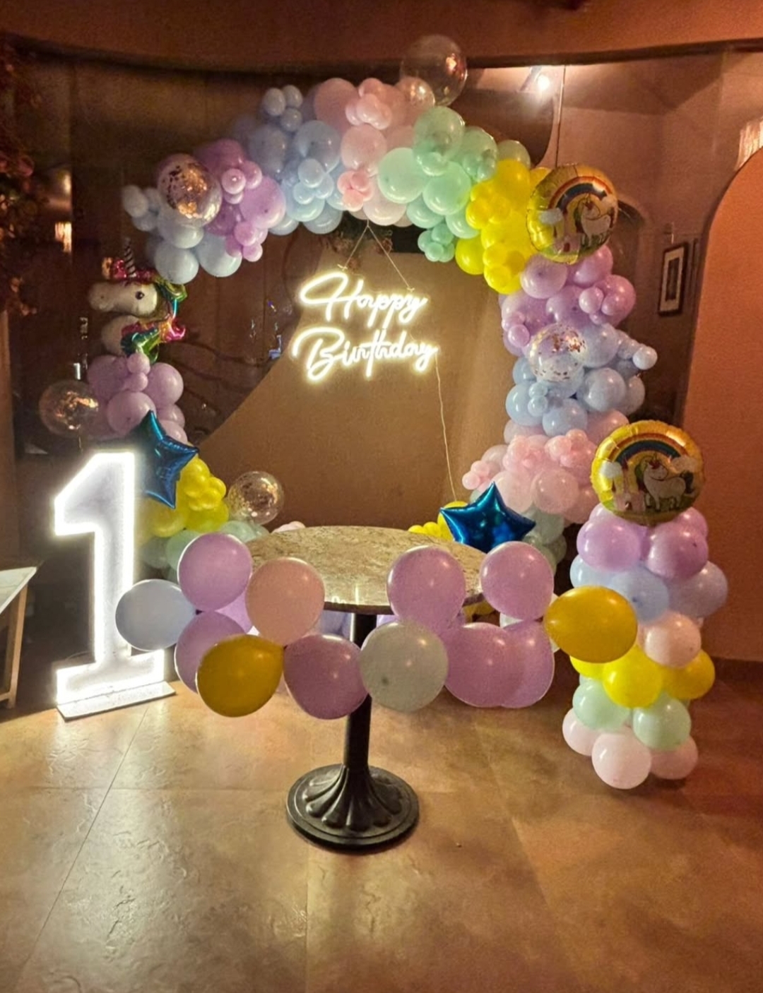 Unicorn Theme Ring Birthday Decor