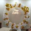 White And Golden Ring Birthday Celebration
