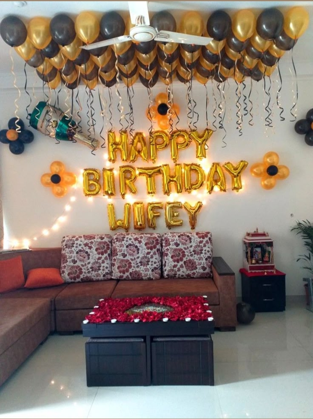 Golden Metallic Birthday Surprise