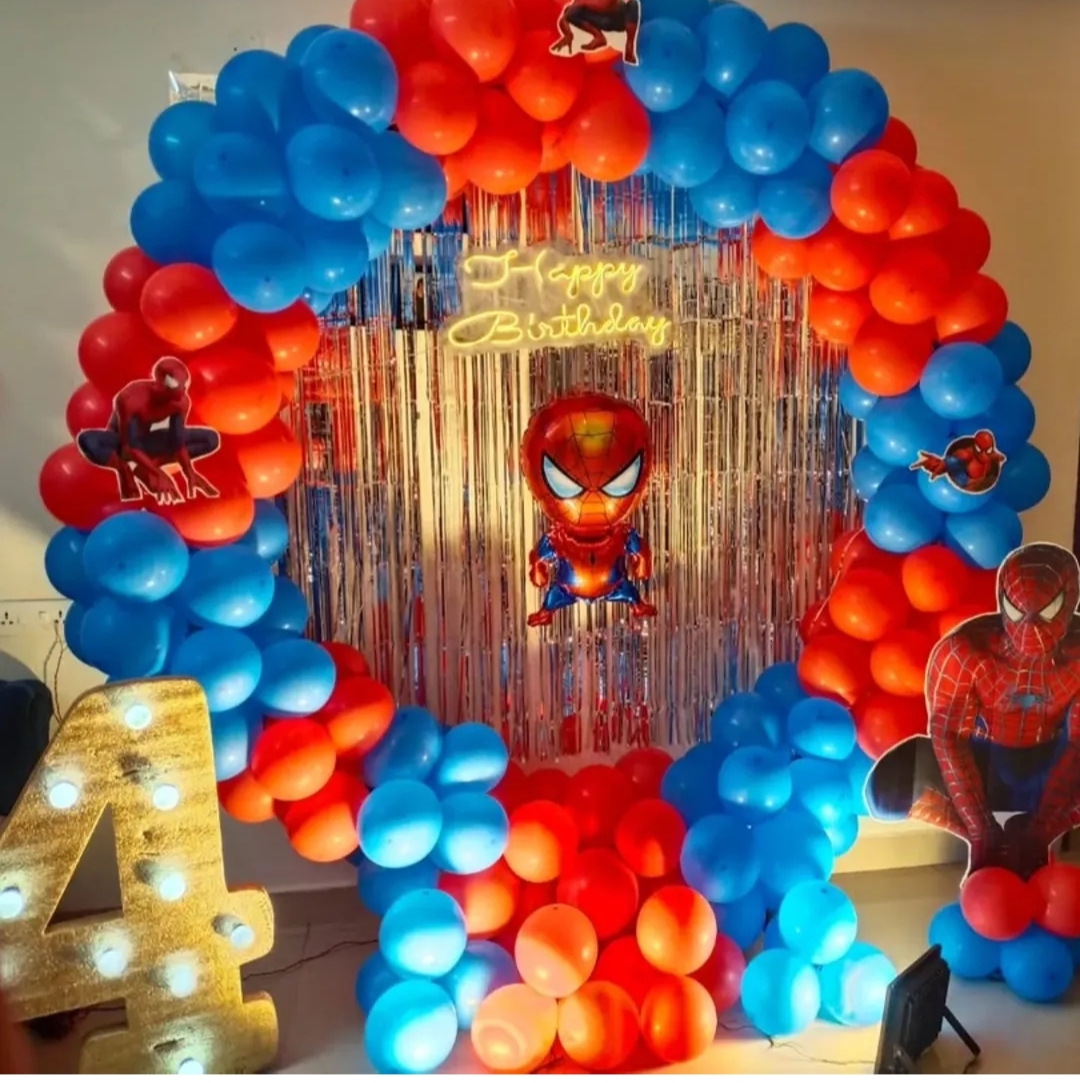 Spiderman Theme Birthday Decoration