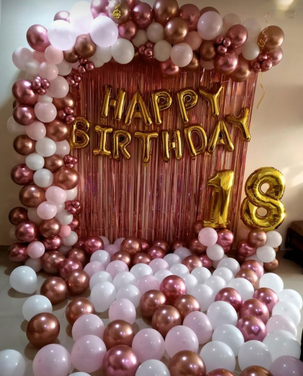 Rose Gold Theme Birthday Decor
