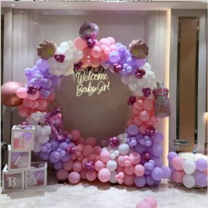 Pastel Pink Baby Girl Welcome Ring Decor
