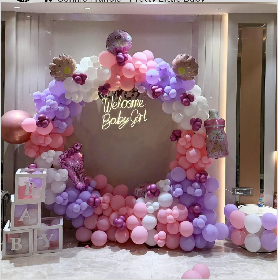 Pastel Pink Baby Girl Welcome Ring Decor