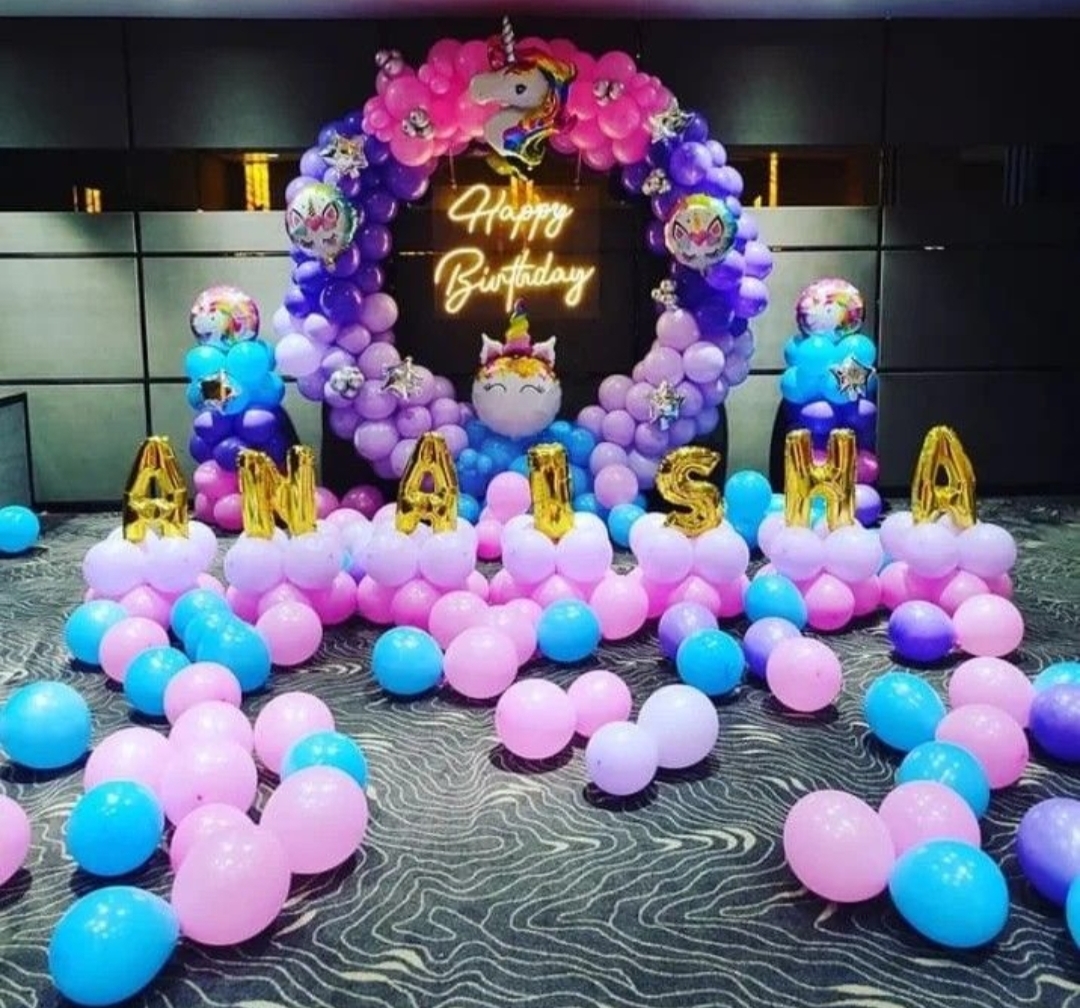 Unicorn Theme Ring Birthday decoration Surprise