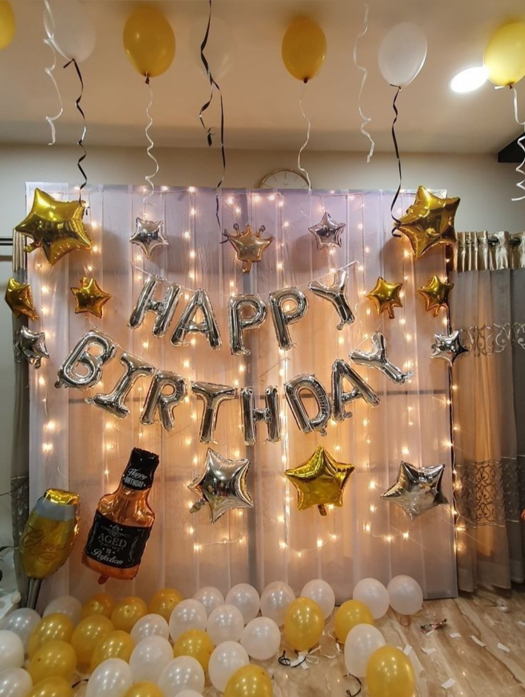 Golden White Birthday Surprise