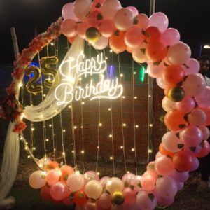 Pink Pastel Neon Birthday Decor