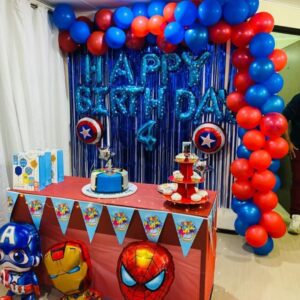 Blue And Red Spider-Man Birthday Decoration