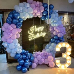 Blue Chrome And Purple Pastel Ring Birthday Surprise