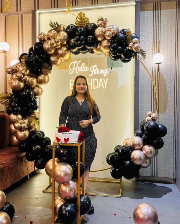 Chic Black & Rosegold Birthday Surprise
