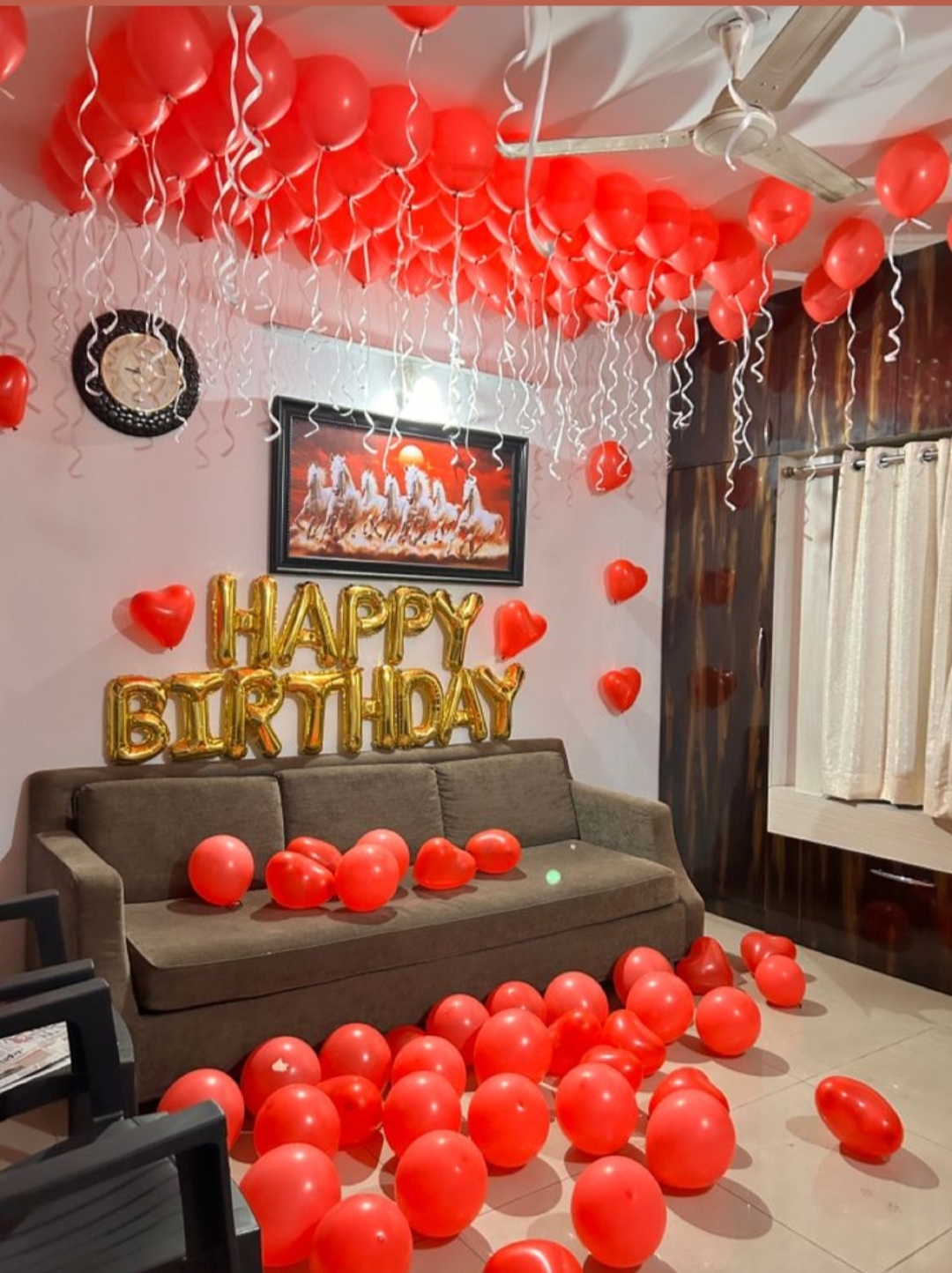 Romantic Red Birthday Decor