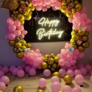 Golden Chrome Ring Birthday Surprise