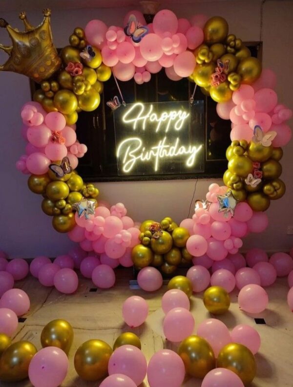 Golden Chrome Ring Birthday Surprise