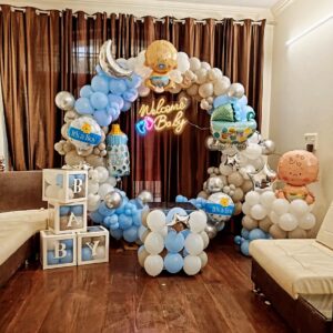Pastel & Grey Baby Boy Ring Decoration