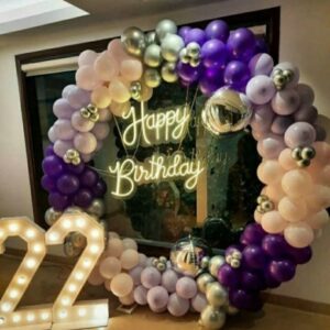 Pastel Garland Ring Birthday Decor