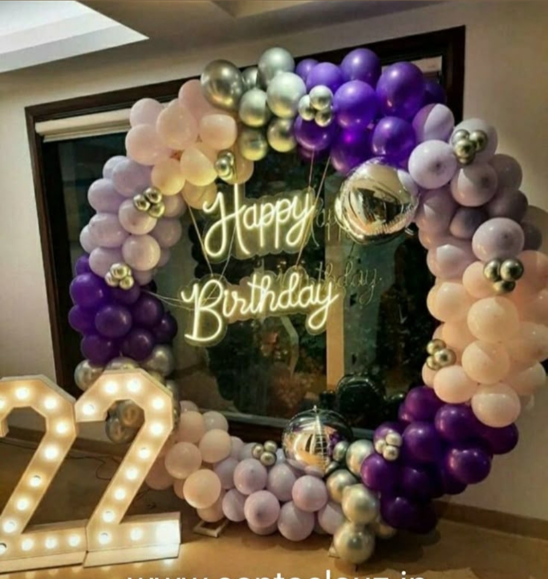 Pastel Garland Ring Birthday Decor