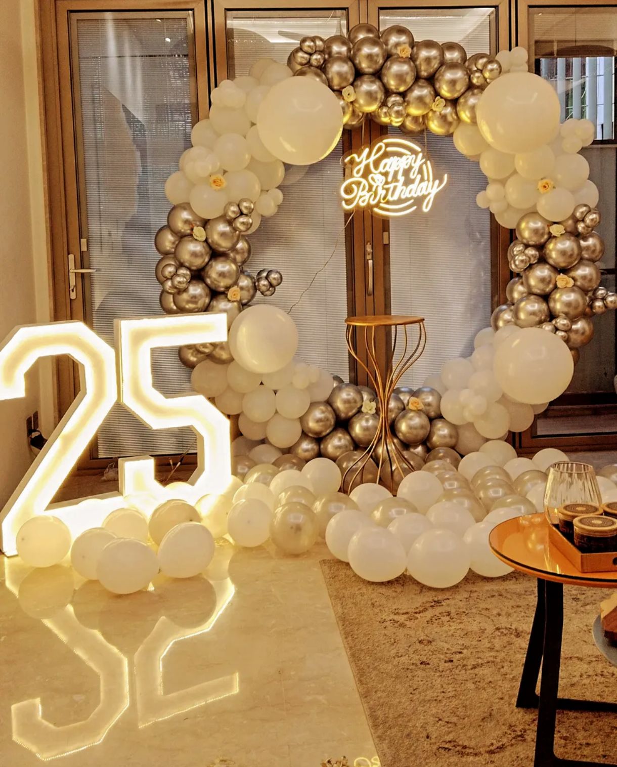 White And Silver Birthday Ring Surprise