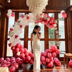 Red And White Ring Birthday Surprise