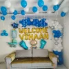 Welcome Baby Boy Balloon Decor