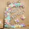 Multi Colour Pastel Theme Birthday Decor