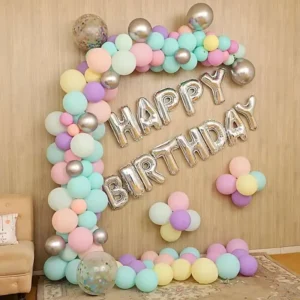 Multi Colour Pastel Theme Birthday Decor