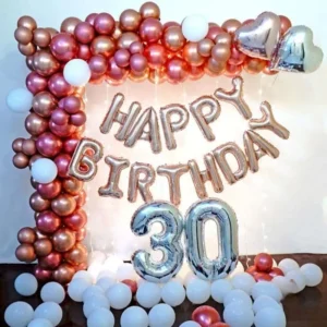 Happy birthday Rosegold & Pink Surprise Decor