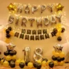 Golden Black Birthday Decor